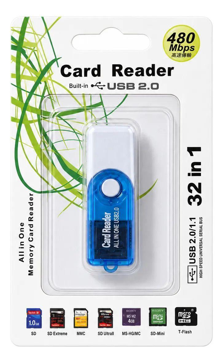 Lector De Tarjetas Memoria USB 32 En 1 SD Micro SD-0