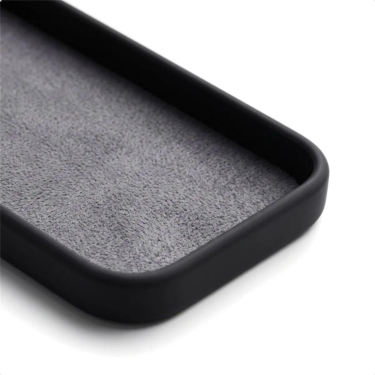 Kit Carcasa Silicona Negra + 3 Micas Compatible con iPhone 15 Pro ...