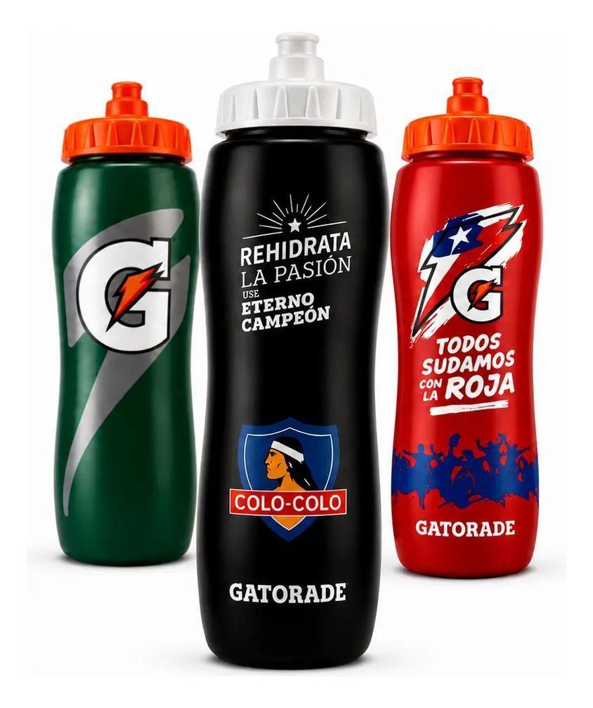 Botella Caramañola Gatorade Colo-Colo Eterno Campeón 947 ml Squeeze Libre de BPA-0