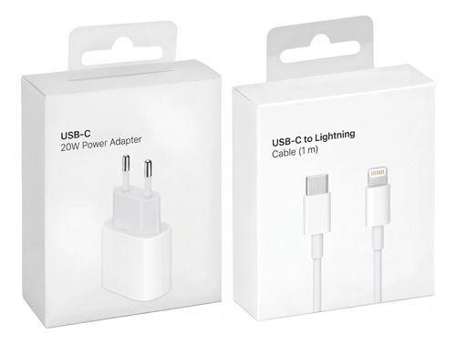Cargador 20W USB-C Carga Rápida con Cable USB-C a Lightning 1 m Compatible con iPhone-0