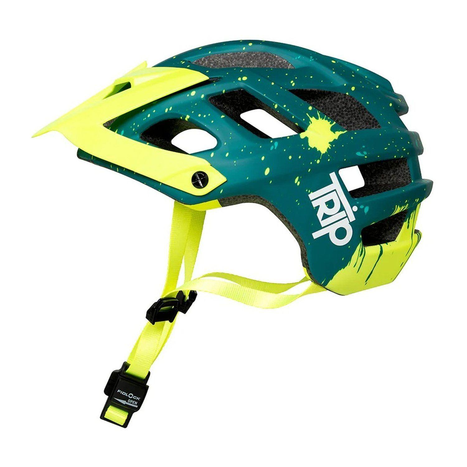 Casco de Ciclismo MTB Trip Enduro Euphoria Diesel Verde Amarillo Flúor Fidlock EN1078-2