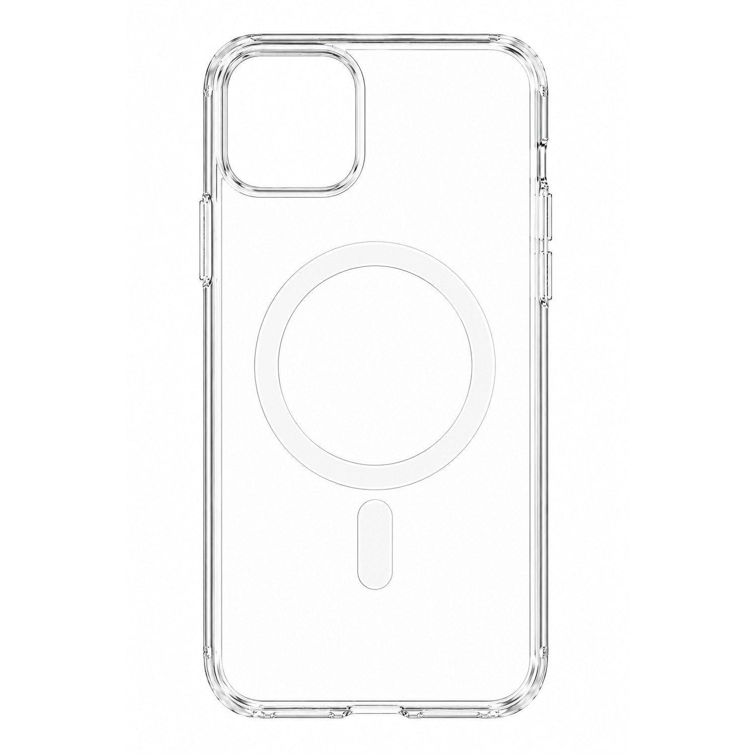 Carcasa Transparente Antigolpes para iPhone 12 Pro Max con Anillo Magnético y Carga Inalámbrica-0