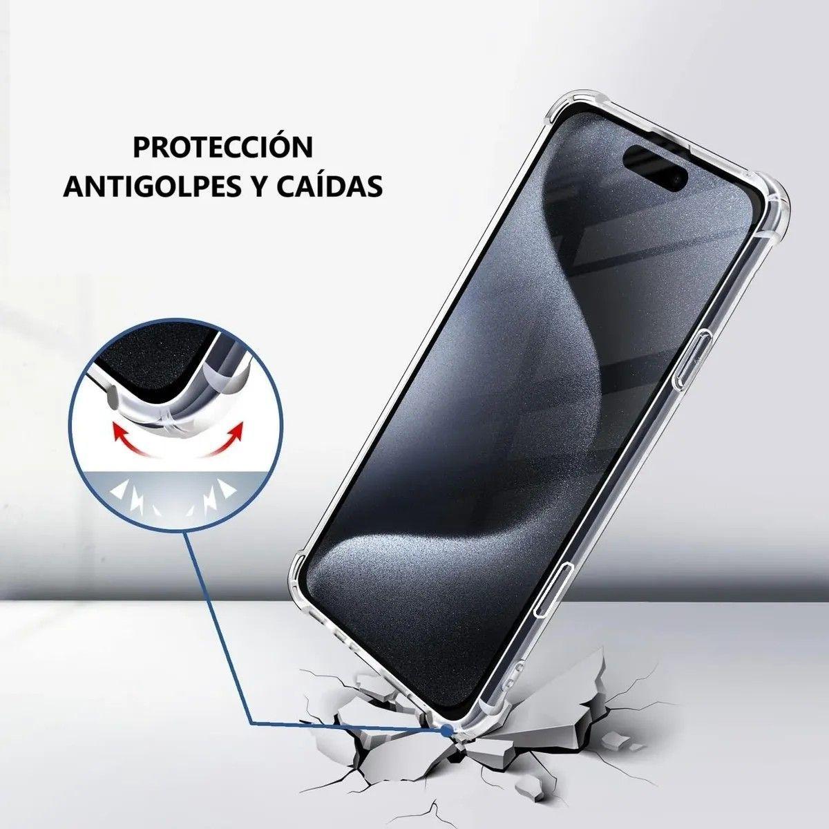 Carcasa Transparente Antigolpes para iPhone 12 Pro Max con Anillo Magnético y Carga Inalámbrica-2