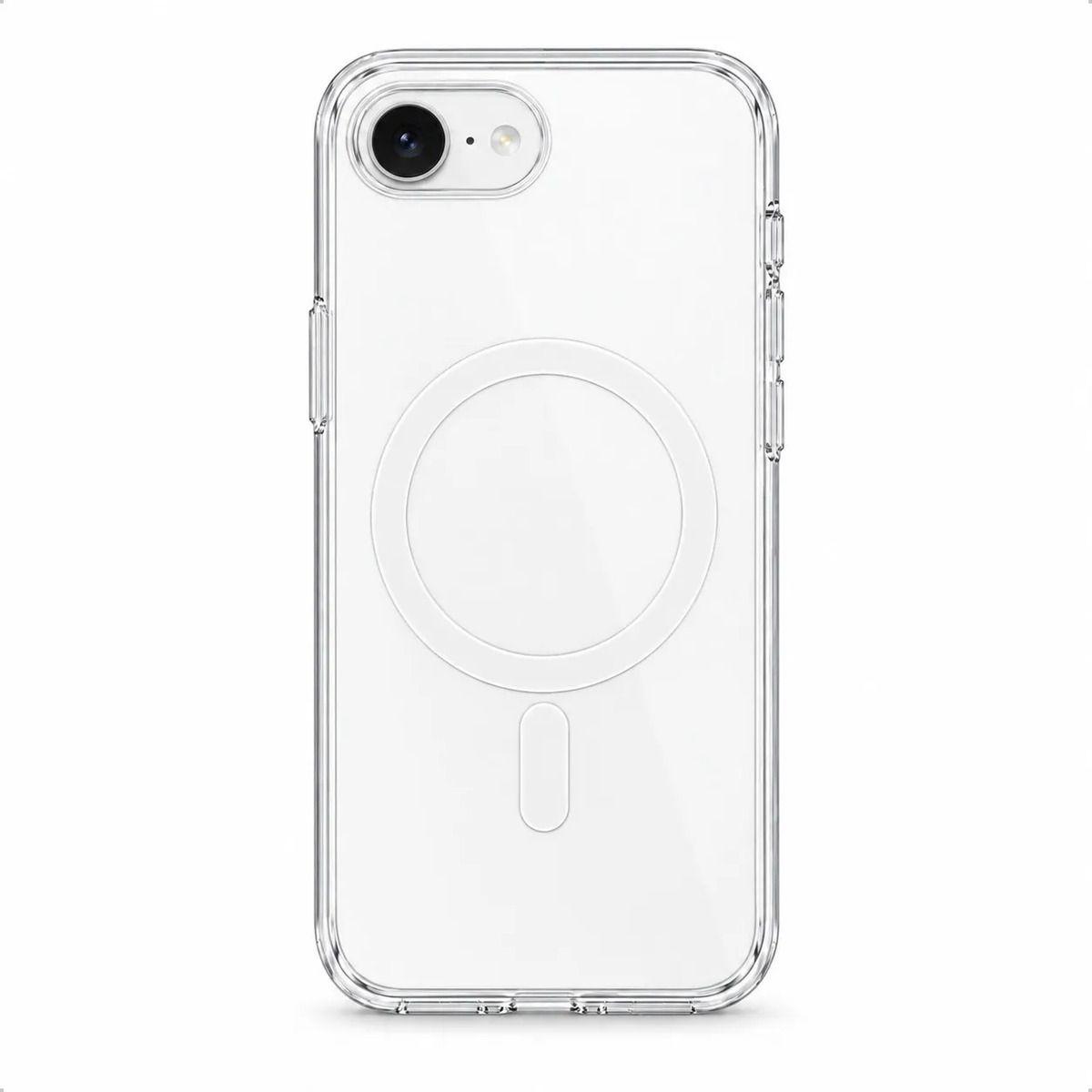Carcasa Transparente Antigolpes para iPhone 16e con Anillo Magnético y Carga Inalámbrica-0