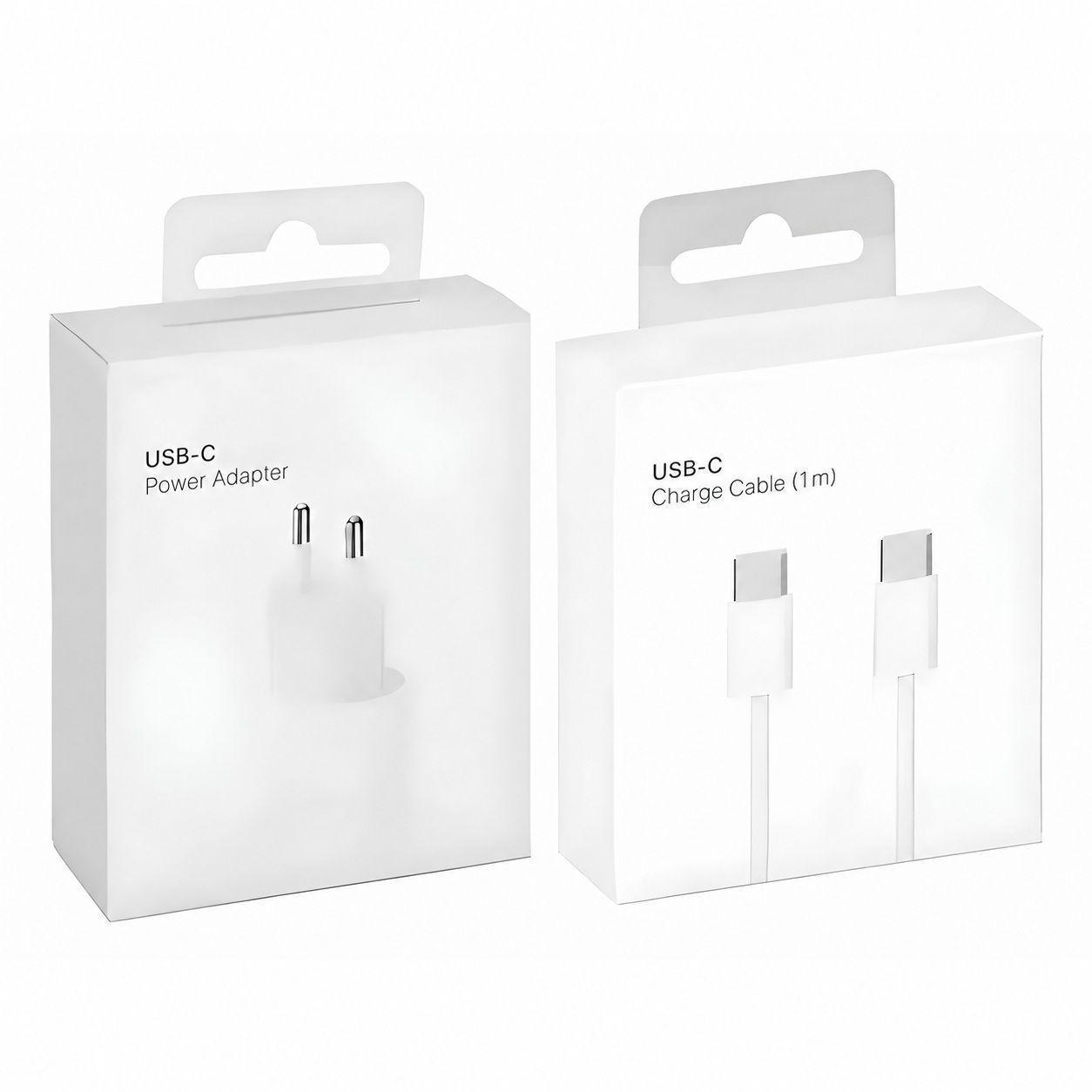 Cargador Carga Rápida 35W USB-C + Cable USB-C 1 m para iPhone 15 16 17-0