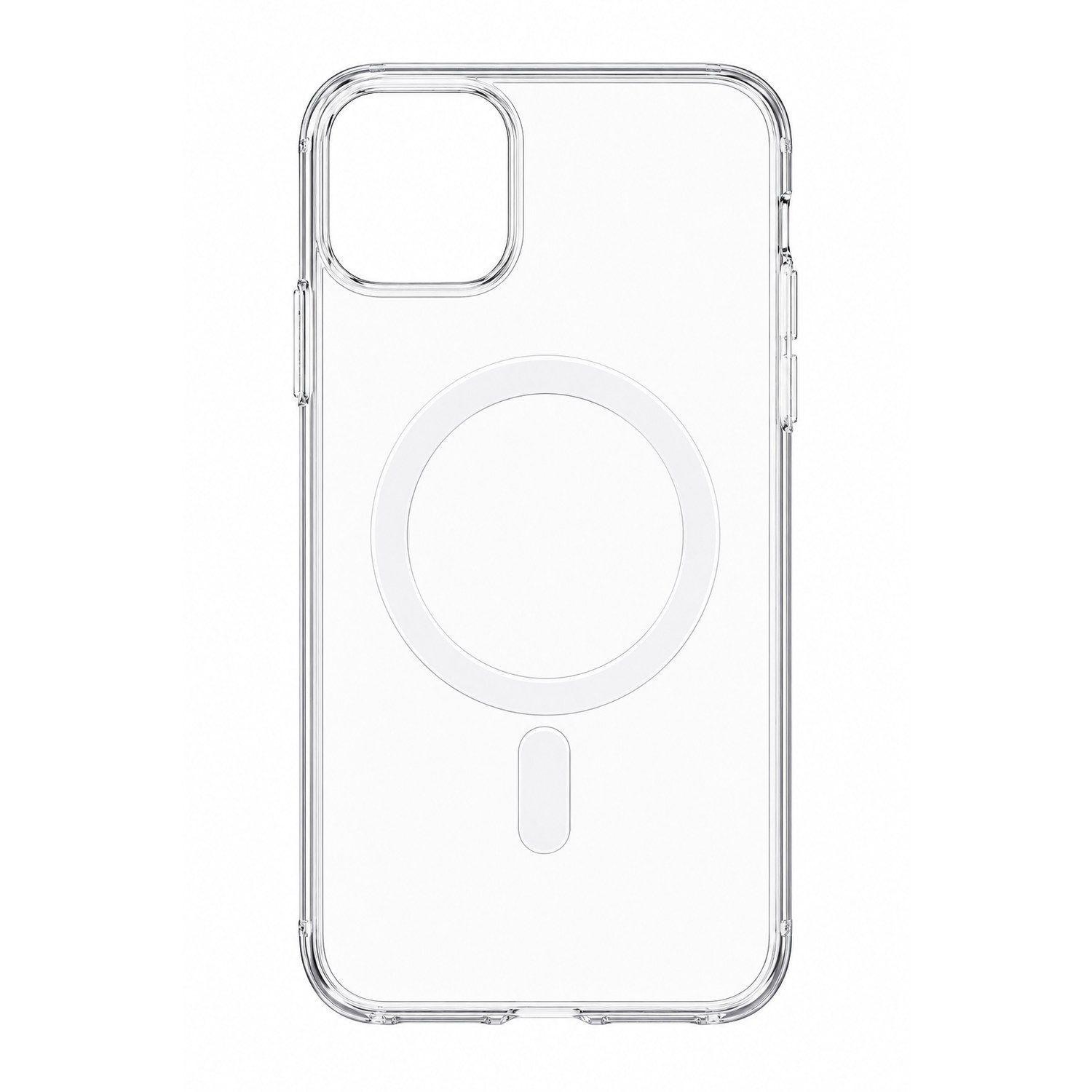 Carcasa Transparente Antigolpes para iPhone 11 Pro con Anillo Magnético y Carga Inalámbrica-1