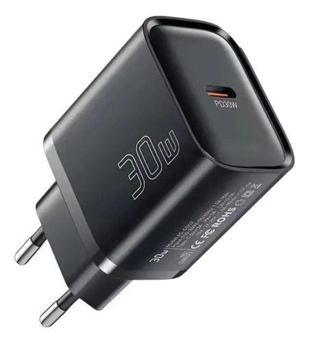 Cargador de Pared Essager 30W GaN USB-C Carga Rápida PD 3.0 y QC 3.0 Negro-0