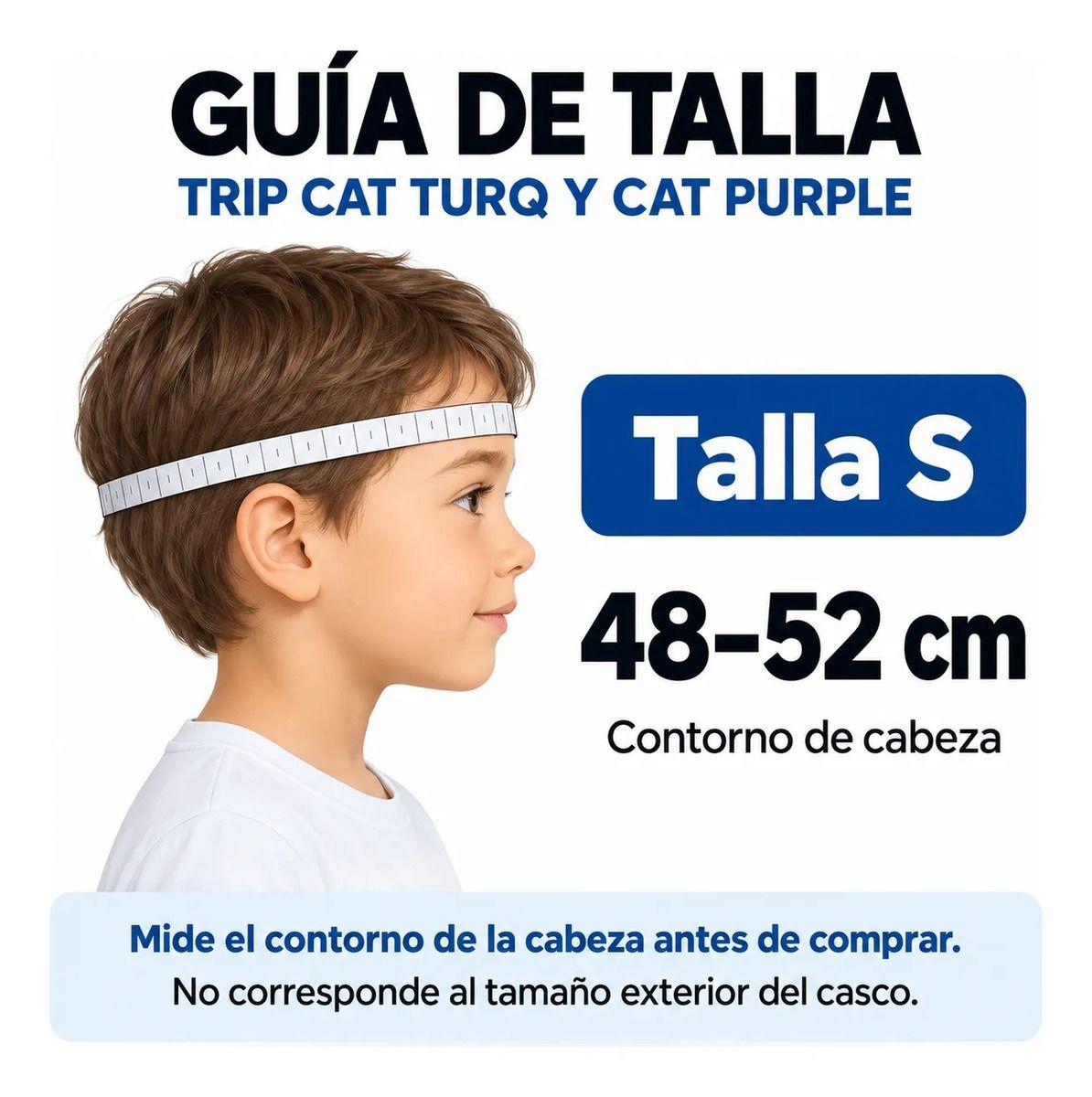 Casco Bicicleta Infantil Niño Niña Trip Cat Purple Talla S 48-52 cm-4