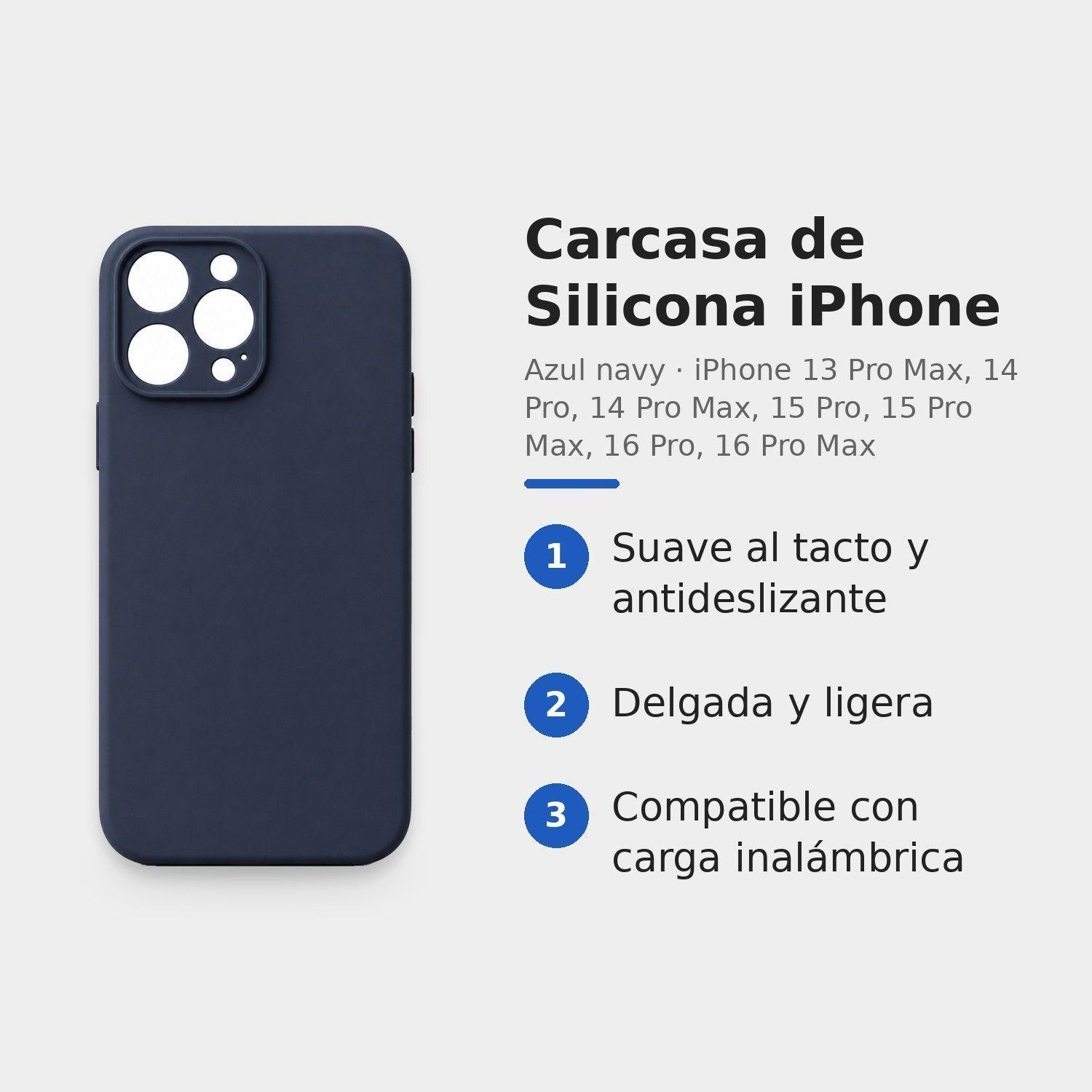 Carcasa Funda Silicona para iPhone 14 Pro con Interior de Microfibra-2