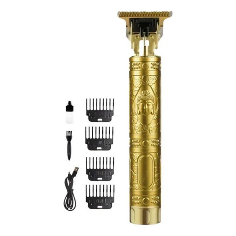 Máquina Cortar Pelo Trimmer Recargable Hoja T Diseño Buda Dorada ...