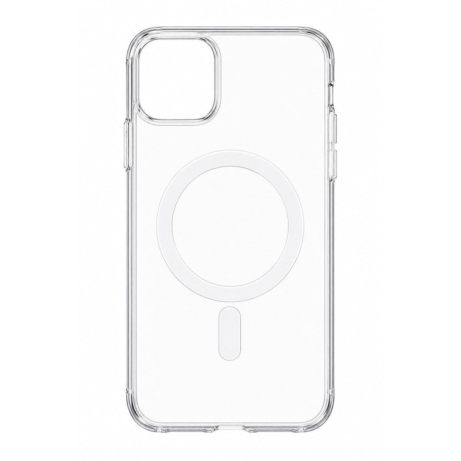 Carcasa Transparente Antigolpes para iPhone 11 con Anillo Magnético y Carga Inalámbrica-0
