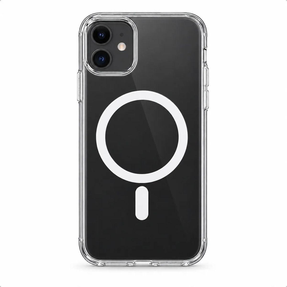 Carcasa Funda Transparente Magnética para iPhone 11 Antigolpes Compatible con MagSafe-0