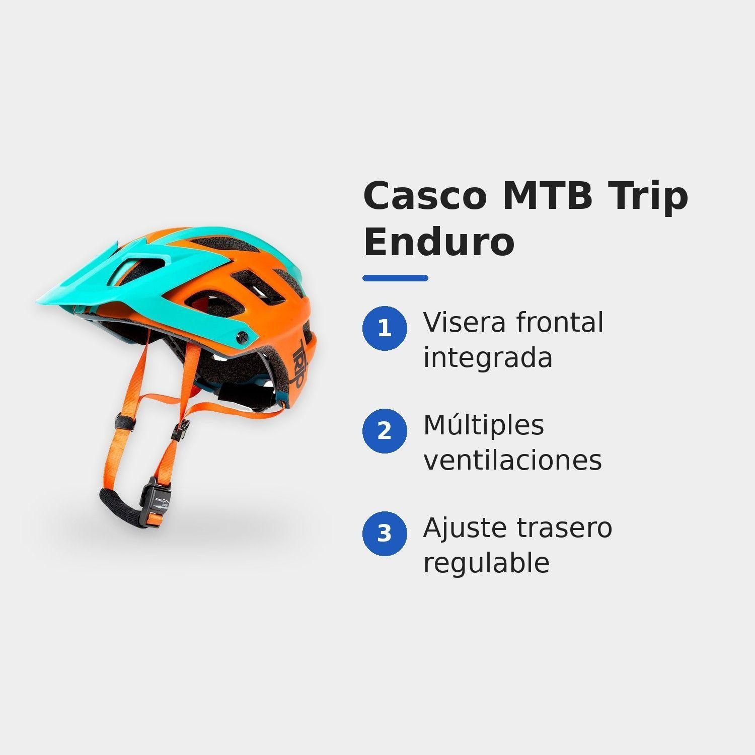 Casco Bicicleta Ciclismo MTB Trip Enduro Certificado Orange-3