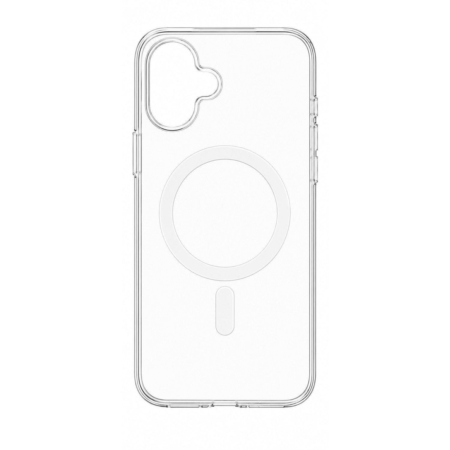 Carcasa Transparente Antigolpes para iPhone 16 Plus con Anillo Magnético y Carga Inalámbrica-0