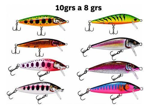 Pack 3 Señuelos Minnow Sinking 8 g para Trucha y Salmón-4