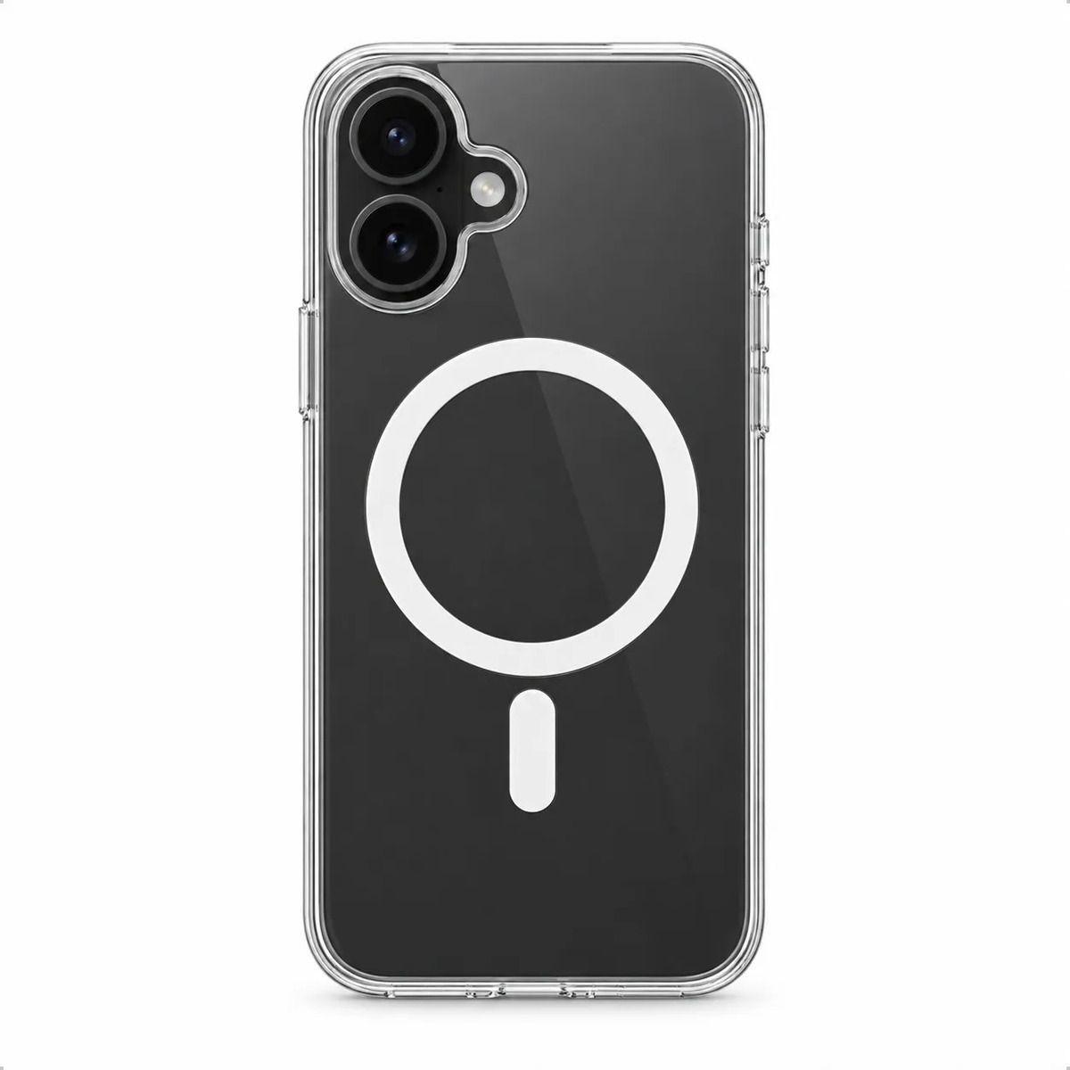 Carcasa Funda Transparente Magnética para iPhone 16 Antigolpes Compatible con MagSafe-0
