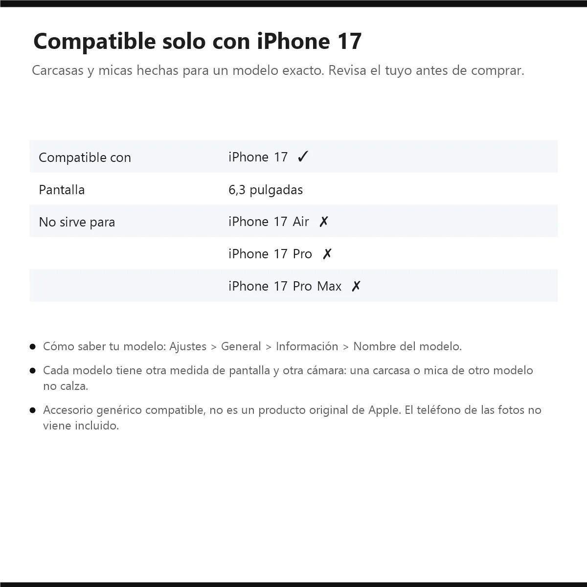 Kit Carcasa Silicona Azul Marino + 1 Mica Compatible con iPhone 17 ...