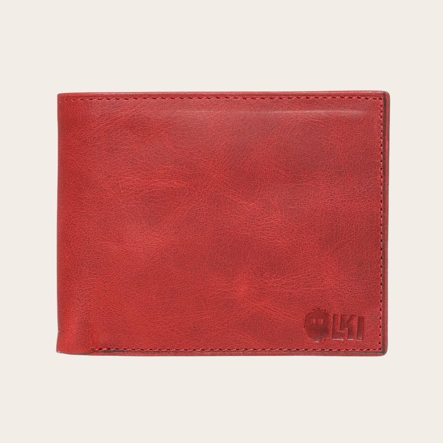 Billetera de Cuero OLKI Ñuble - Rojo-0