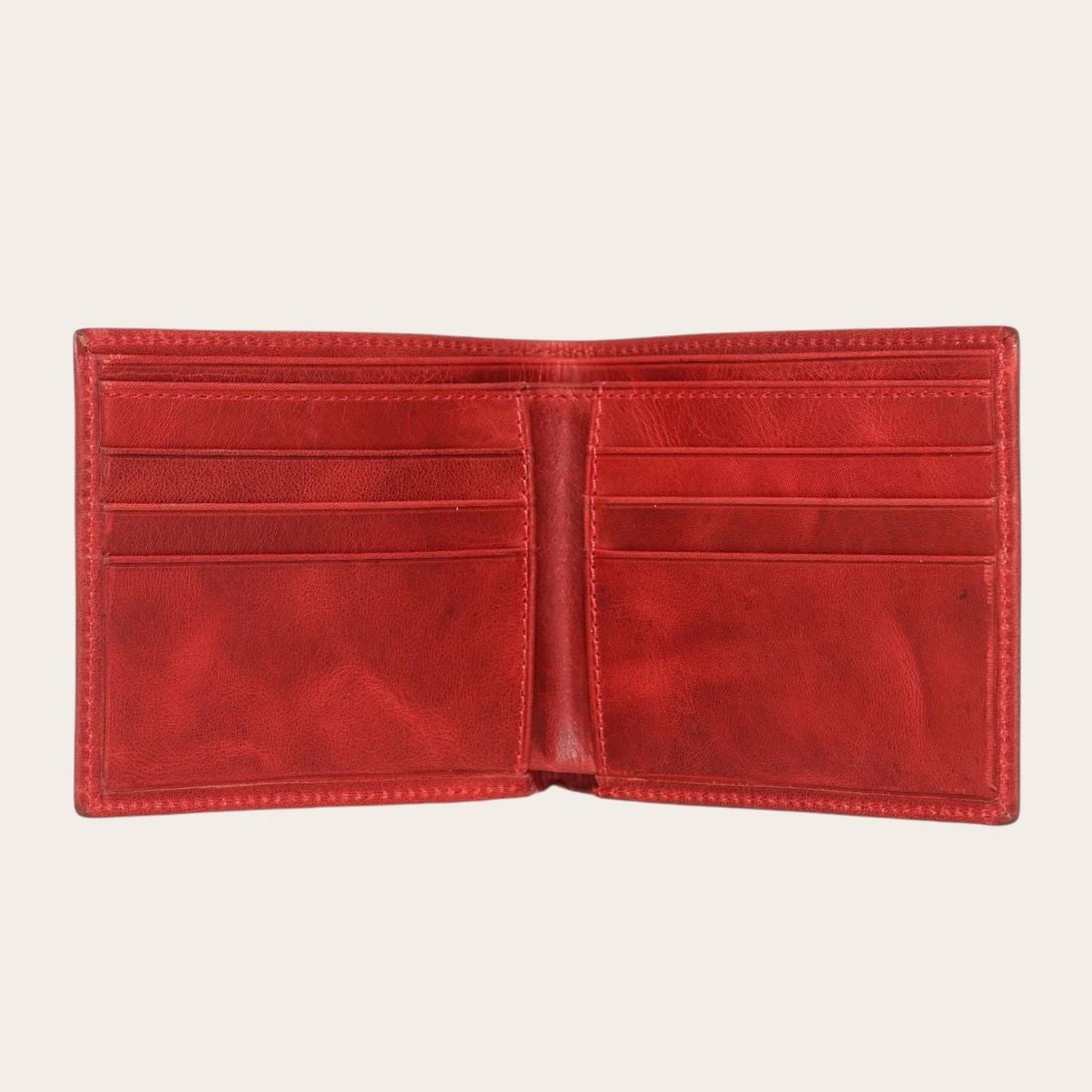 Billetera de Cuero OLKI Ñuble - Rojo-2
