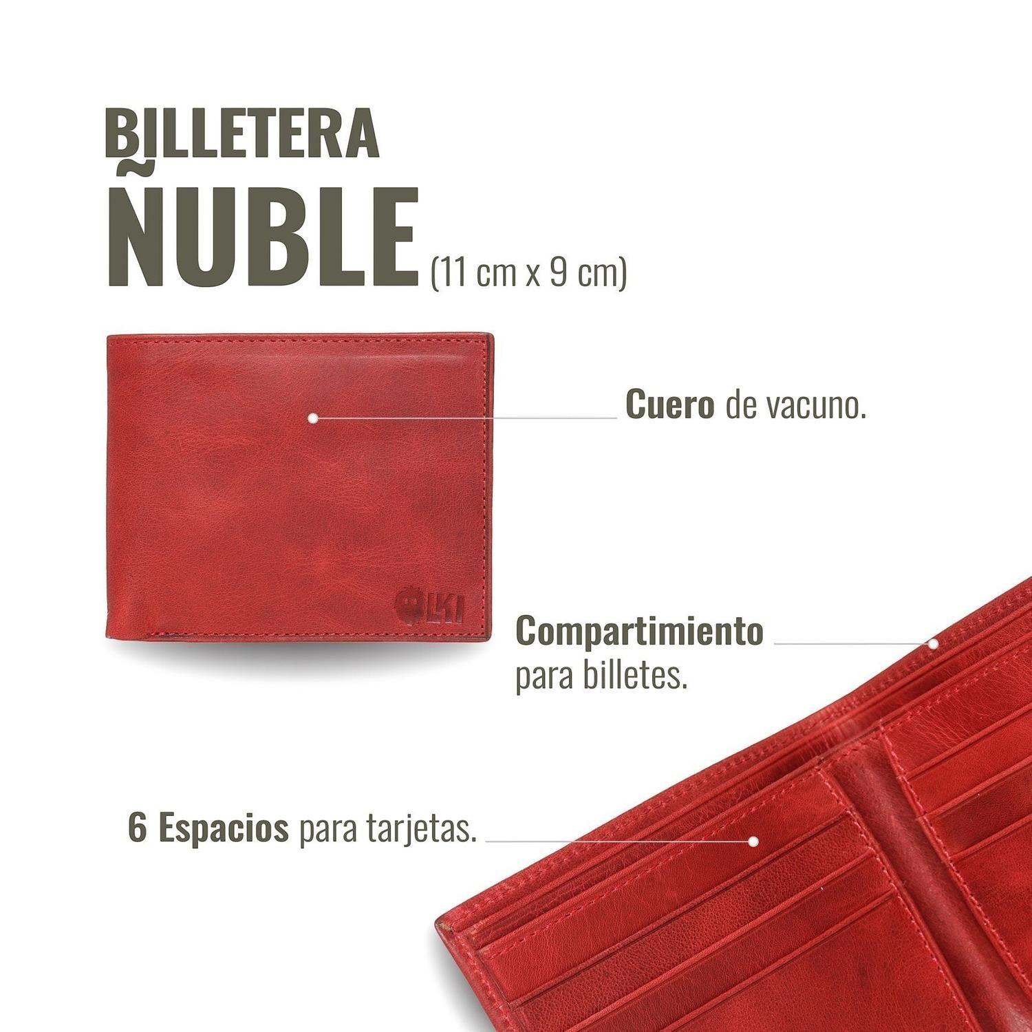 Billetera de Cuero OLKI Ñuble - Rojo-5