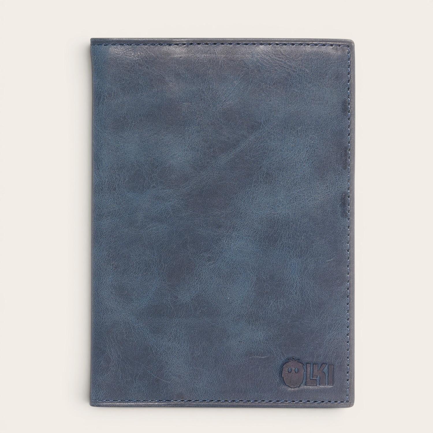 Porta Pasaporte / Funda de Cuero OLKI Colorado - Azul-0