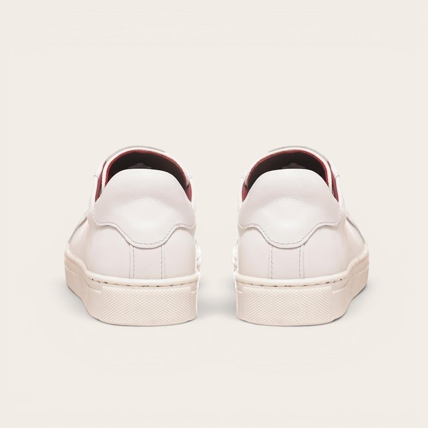 Zapatilla de Cuero Original Tronador OLKI - Blanca-5