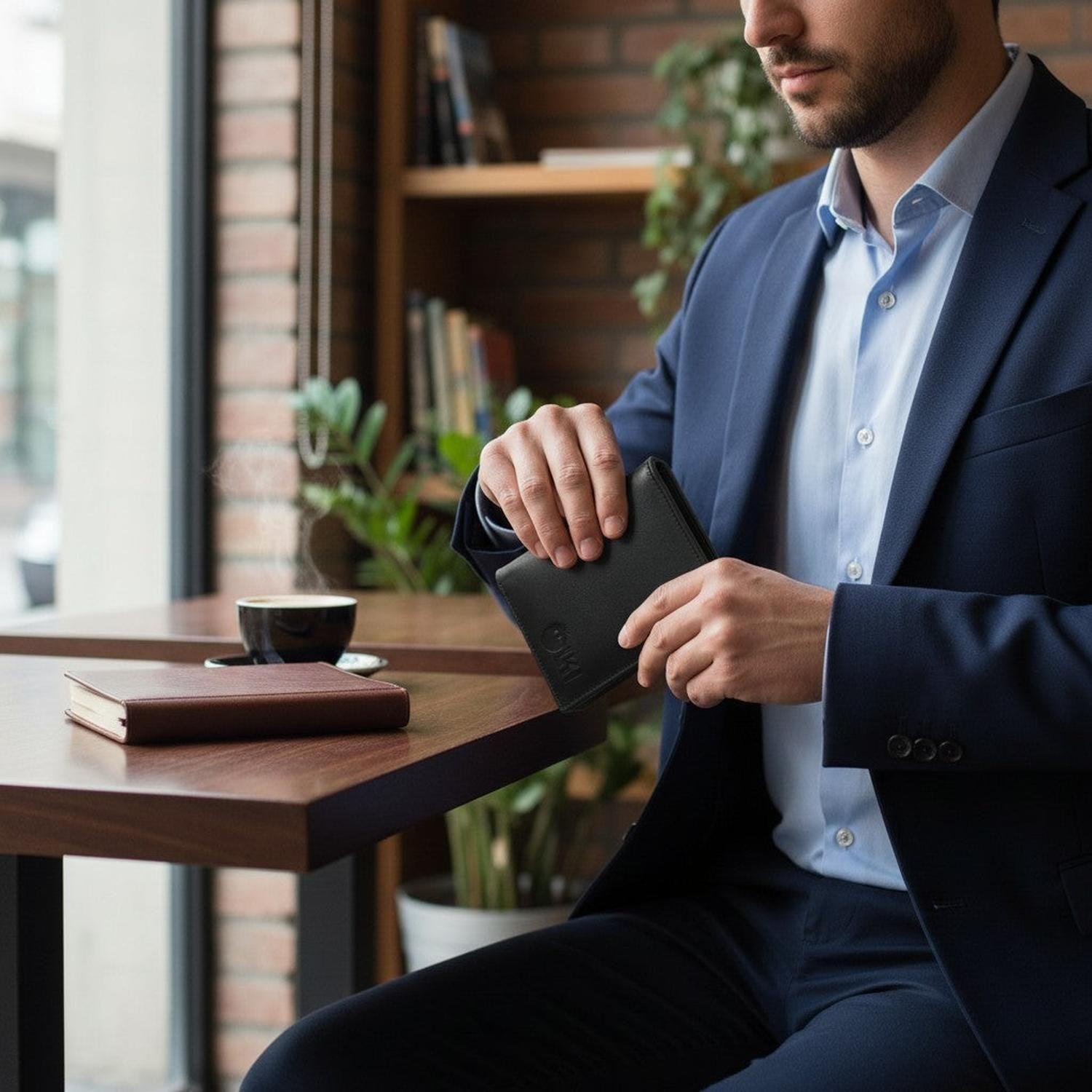 Billetera de Cuero SlimWallet OLKI Maule - Negro-1