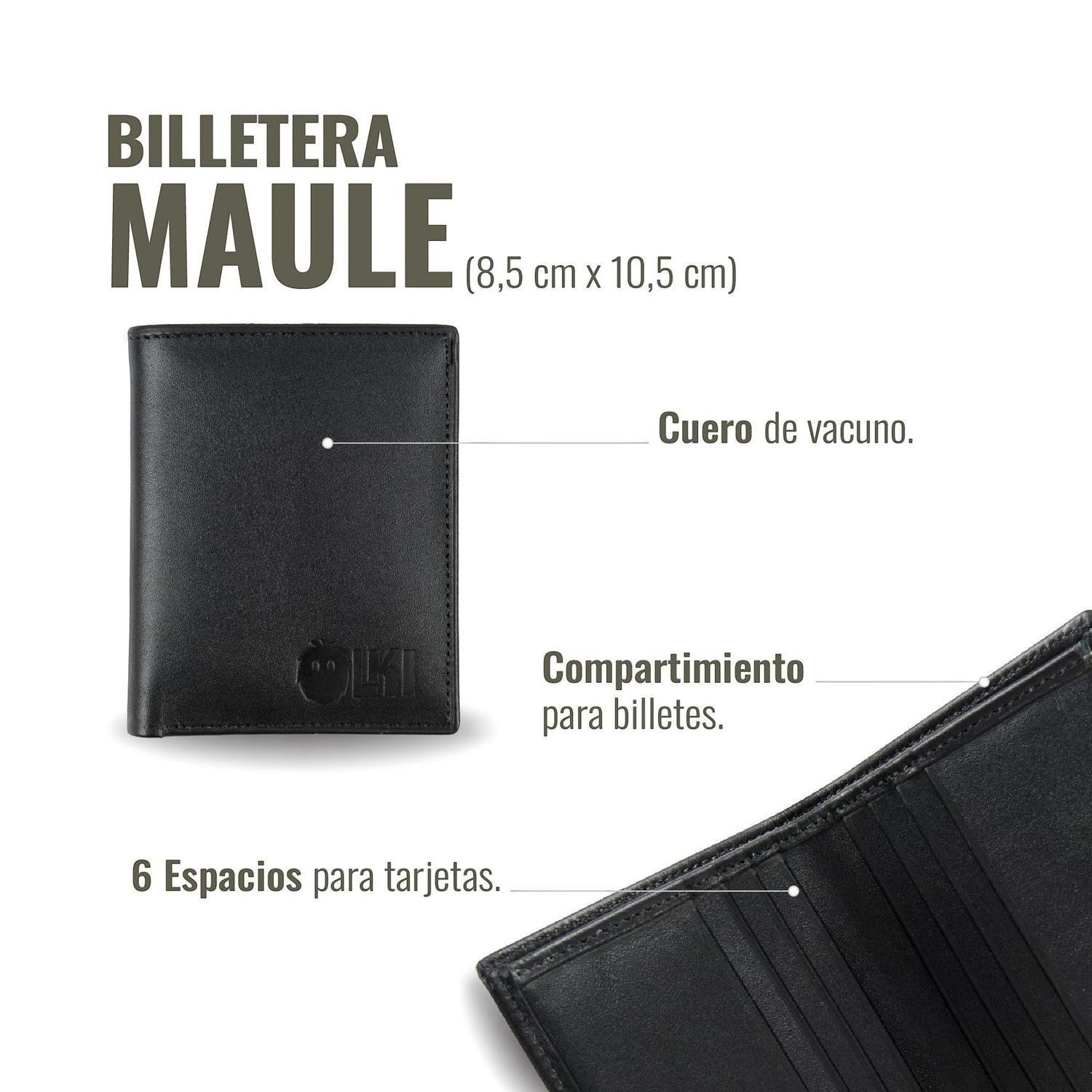 Billetera de Cuero SlimWallet OLKI Maule - Negro-5