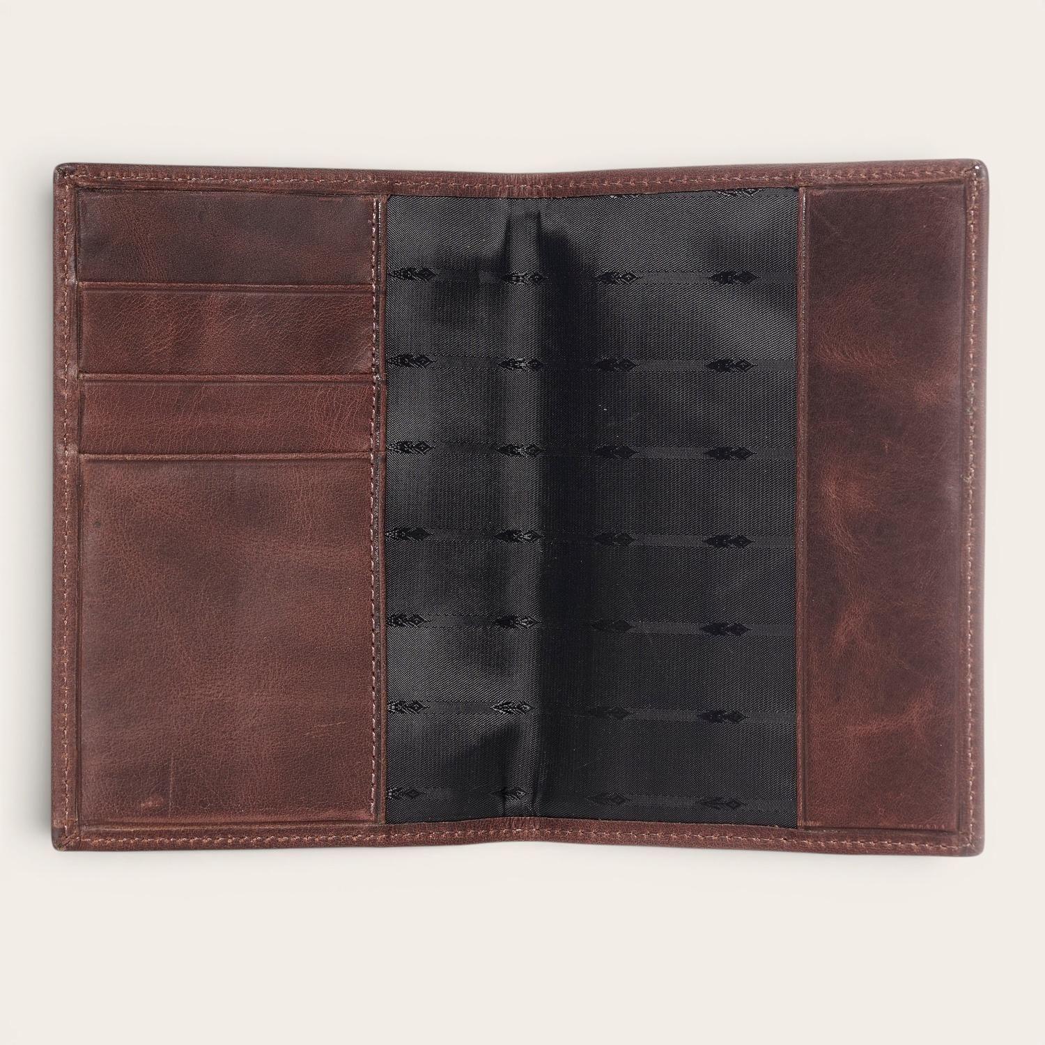 Porta Pasaporte / Funda de Cuero OLKI Colorado - Café Oscuro-1