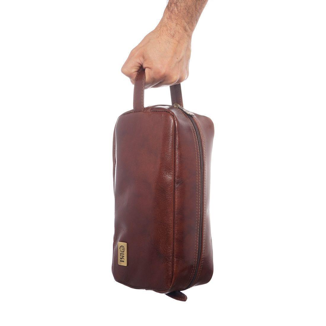 NECESER ESTUCHE DE CUERO NATURAL PREMIUM OLKI LOA-3