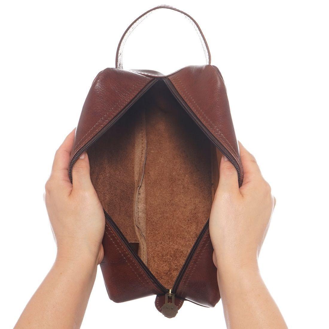 NECESER ESTUCHE DE CUERO NATURAL PREMIUM OLKI LOA-4