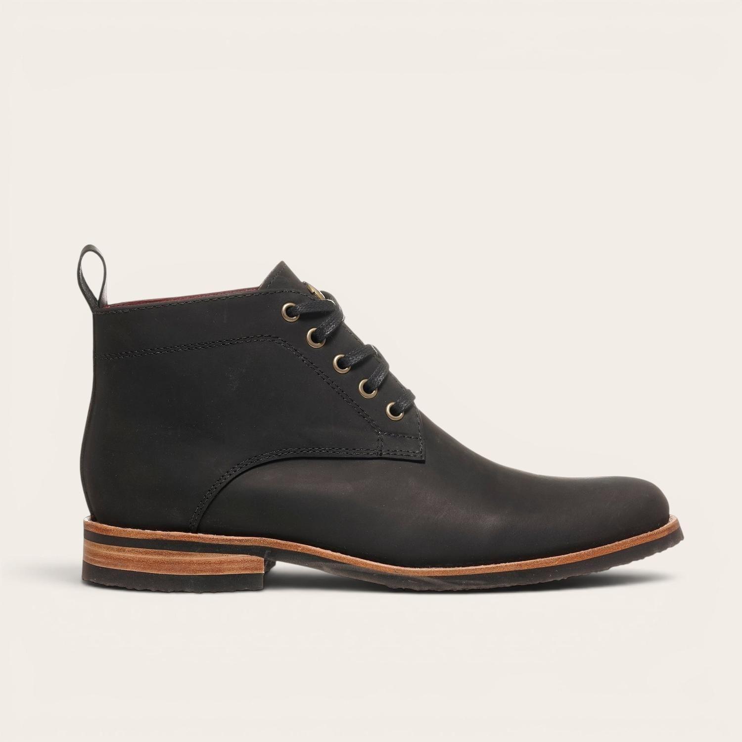 Botin de Cuero Casual Hombre Llaima OLKI - Negro-2