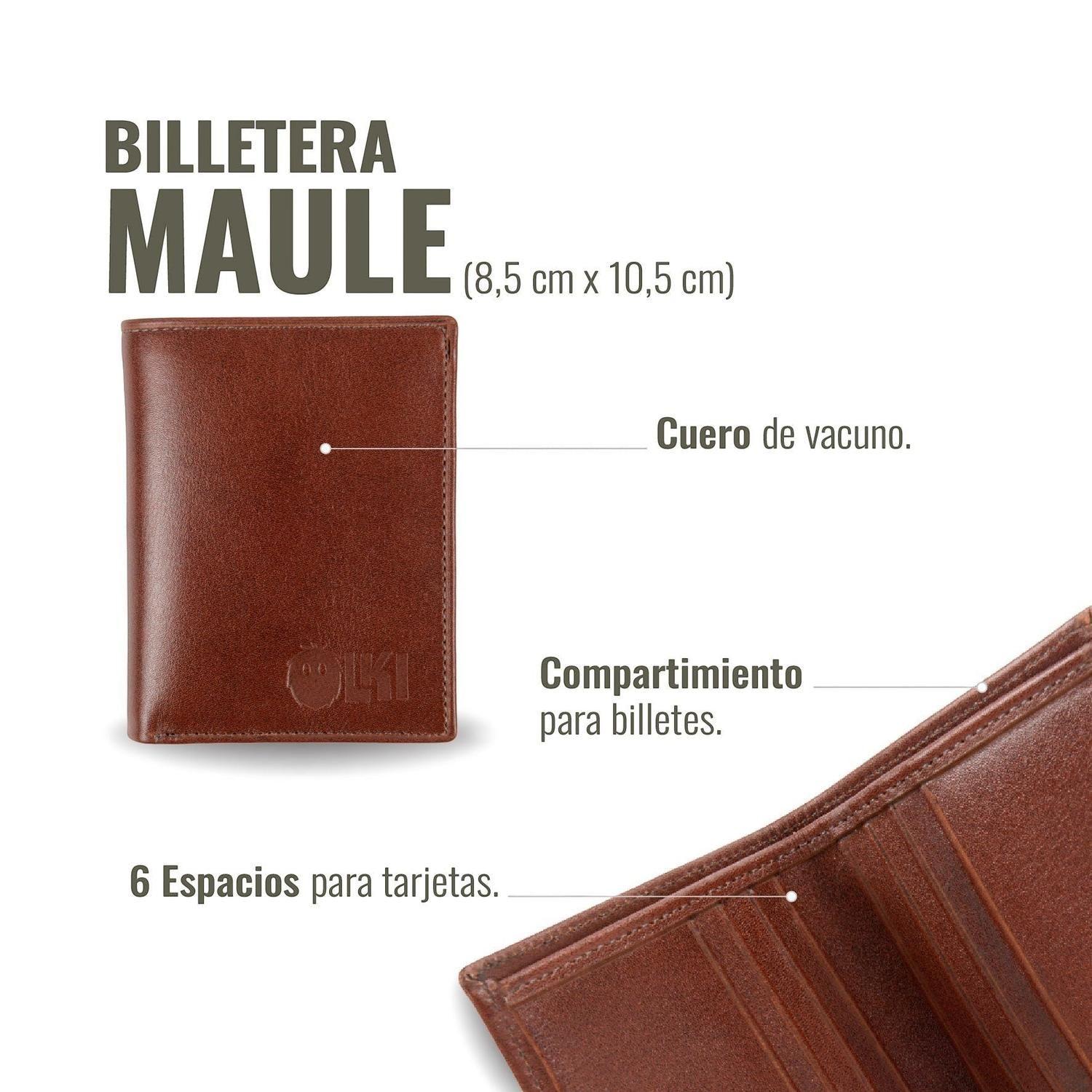 Billetera de Cuero SlimWallet OLKI Maule - Castaño-5