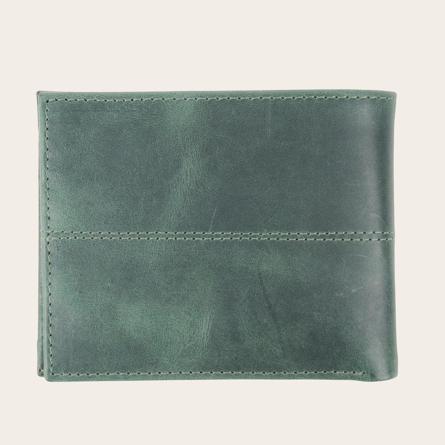 Billetera de Cuero con Tarjetero Removible OLKI Ancoa - Verde-4
