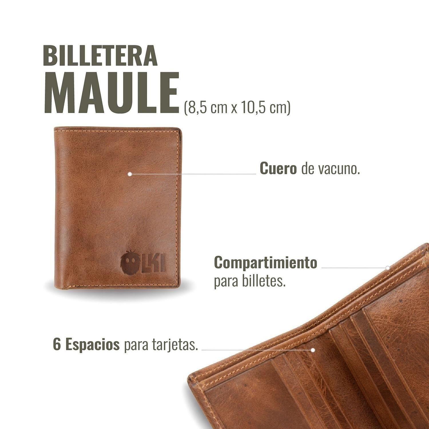 Billetera de Cuero SlimWallet OLKI Maule - Café-5