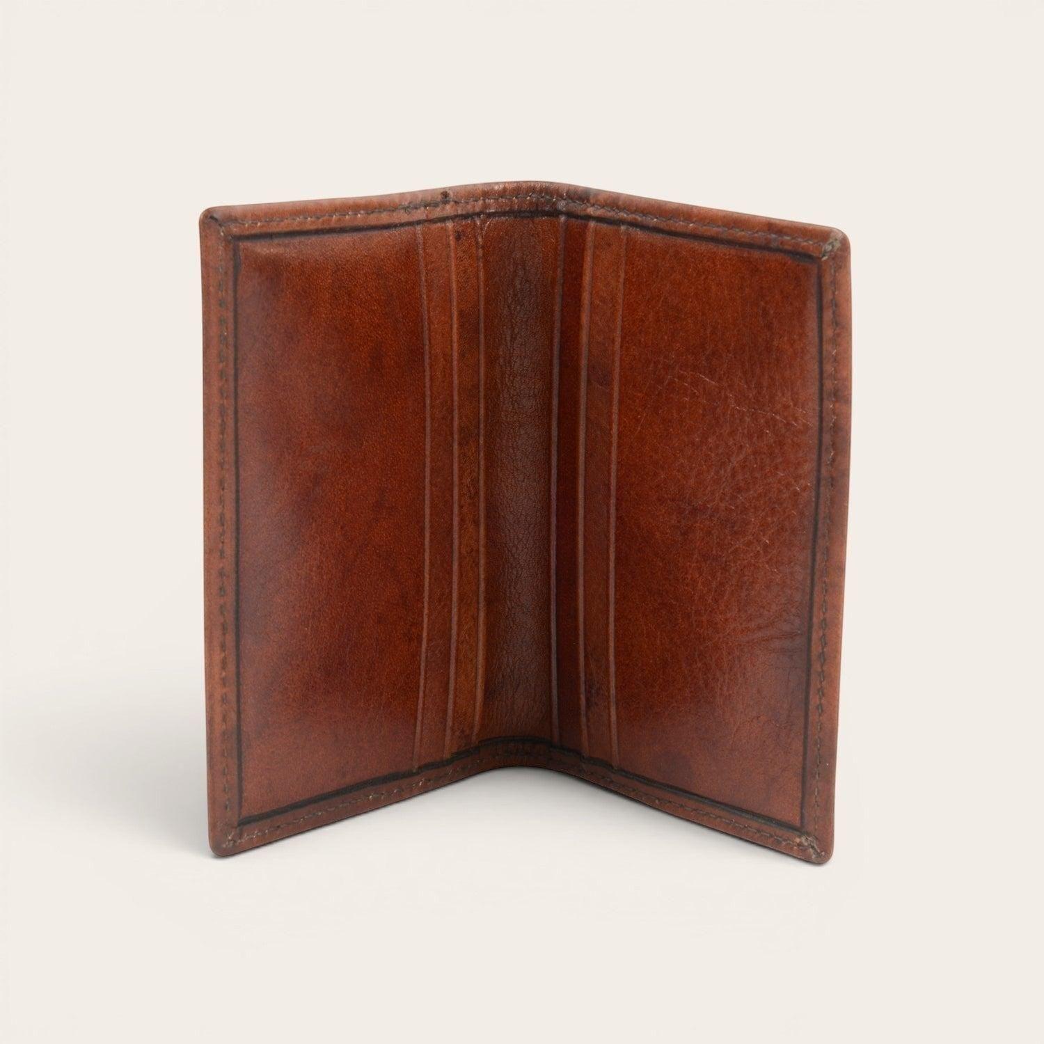 Billetera Tarjetero de Cuero SlimWallet OLKI Tinguiririca - Castaño-1