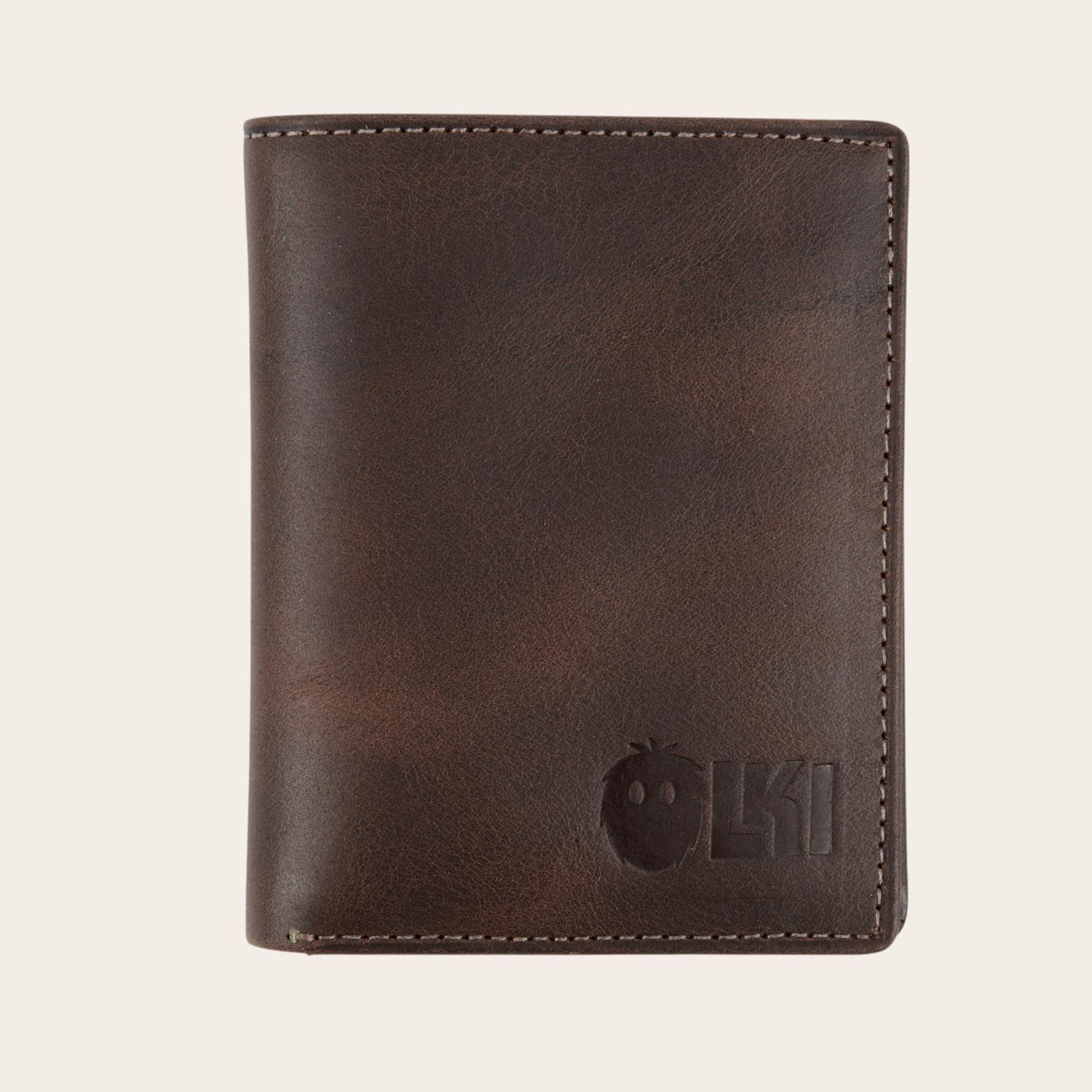 Billetera de Cuero SlimWallet OLKI Maule - Café Oscuro-0