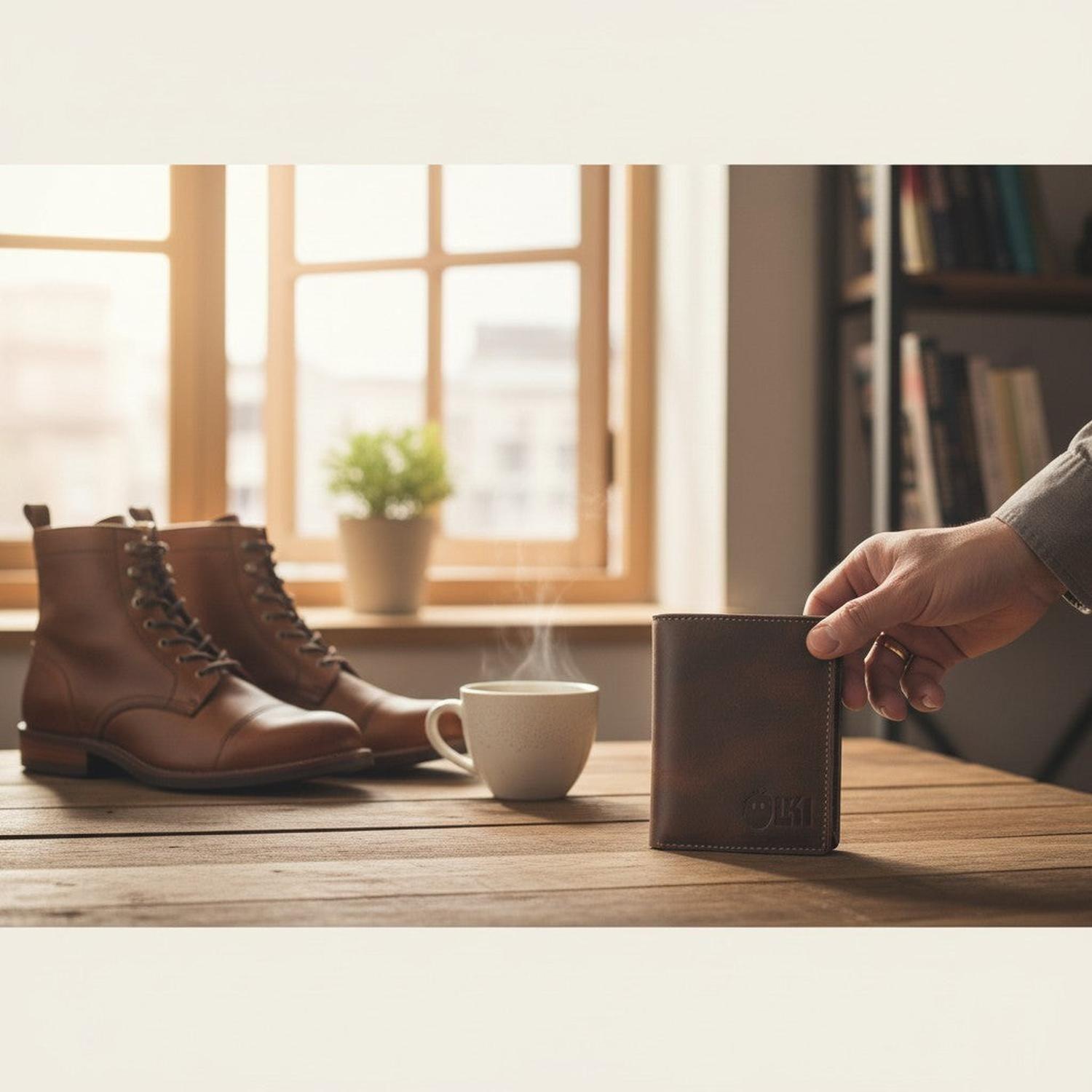 Billetera de Cuero SlimWallet OLKI Maule - Café Oscuro-1