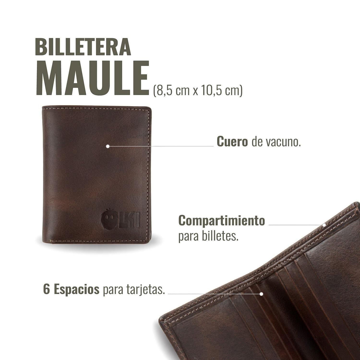 Billetera de Cuero SlimWallet OLKI Maule - Café Oscuro-5