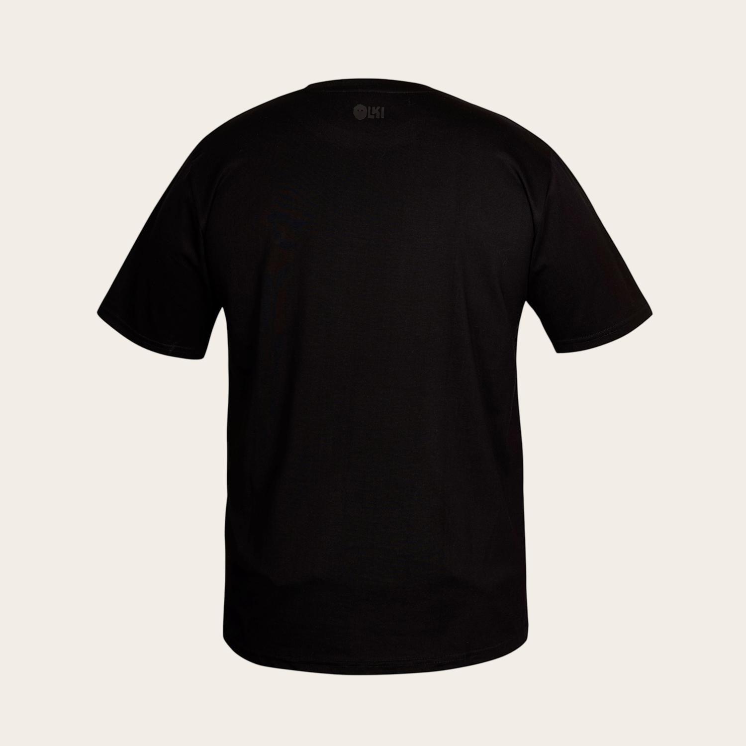 Polera 100% Algodón Premium Peruano Pumahue OLKI - Negro-2