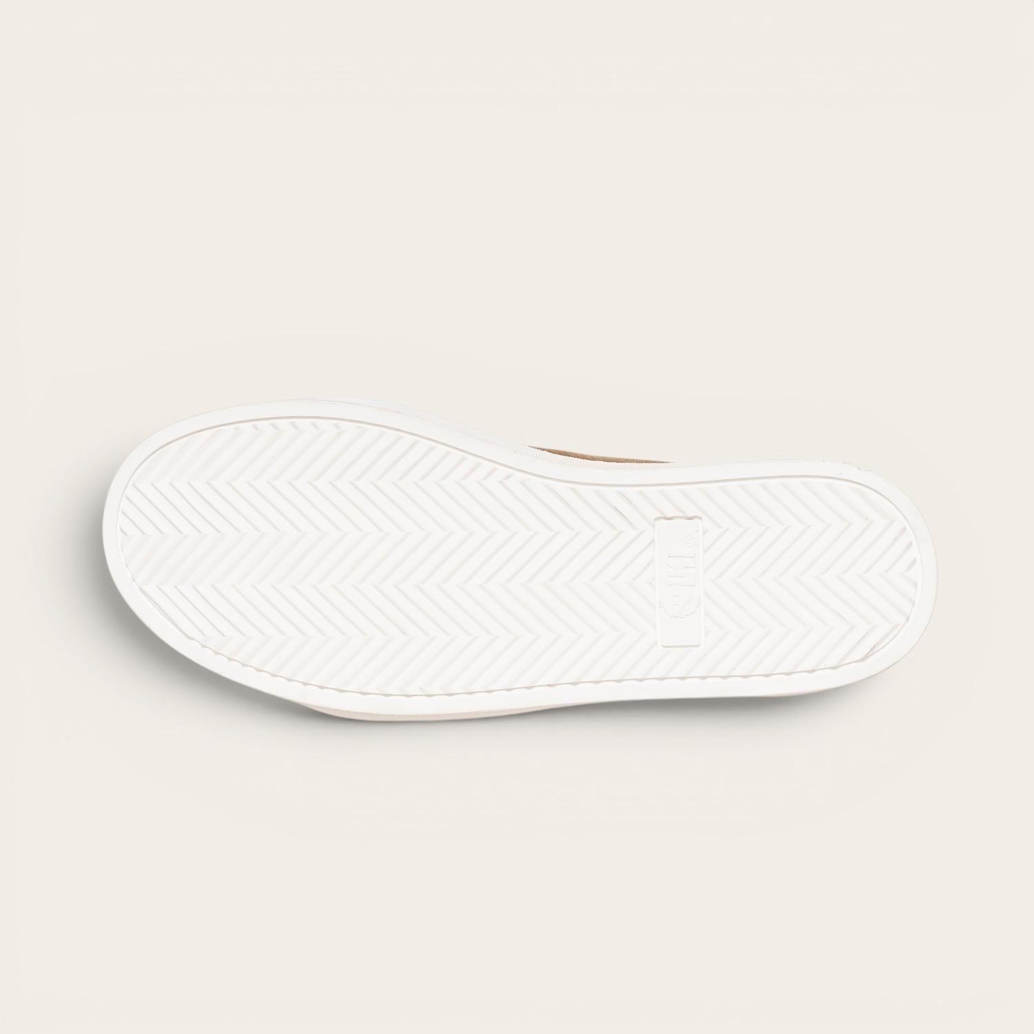 Zapatilla Altas de Cuero Manquehue OLKI - Café Claro/Blanca-5
