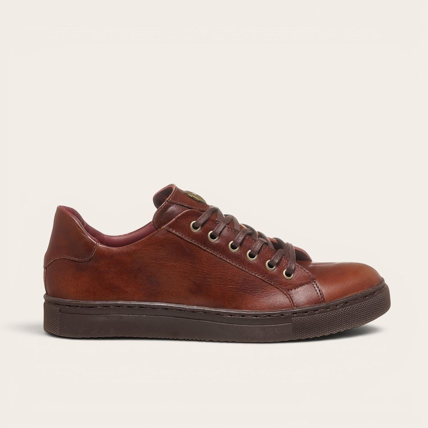 Zapatilla de Cuero Original Tronador OLKI - Castaño/Chocolate-2