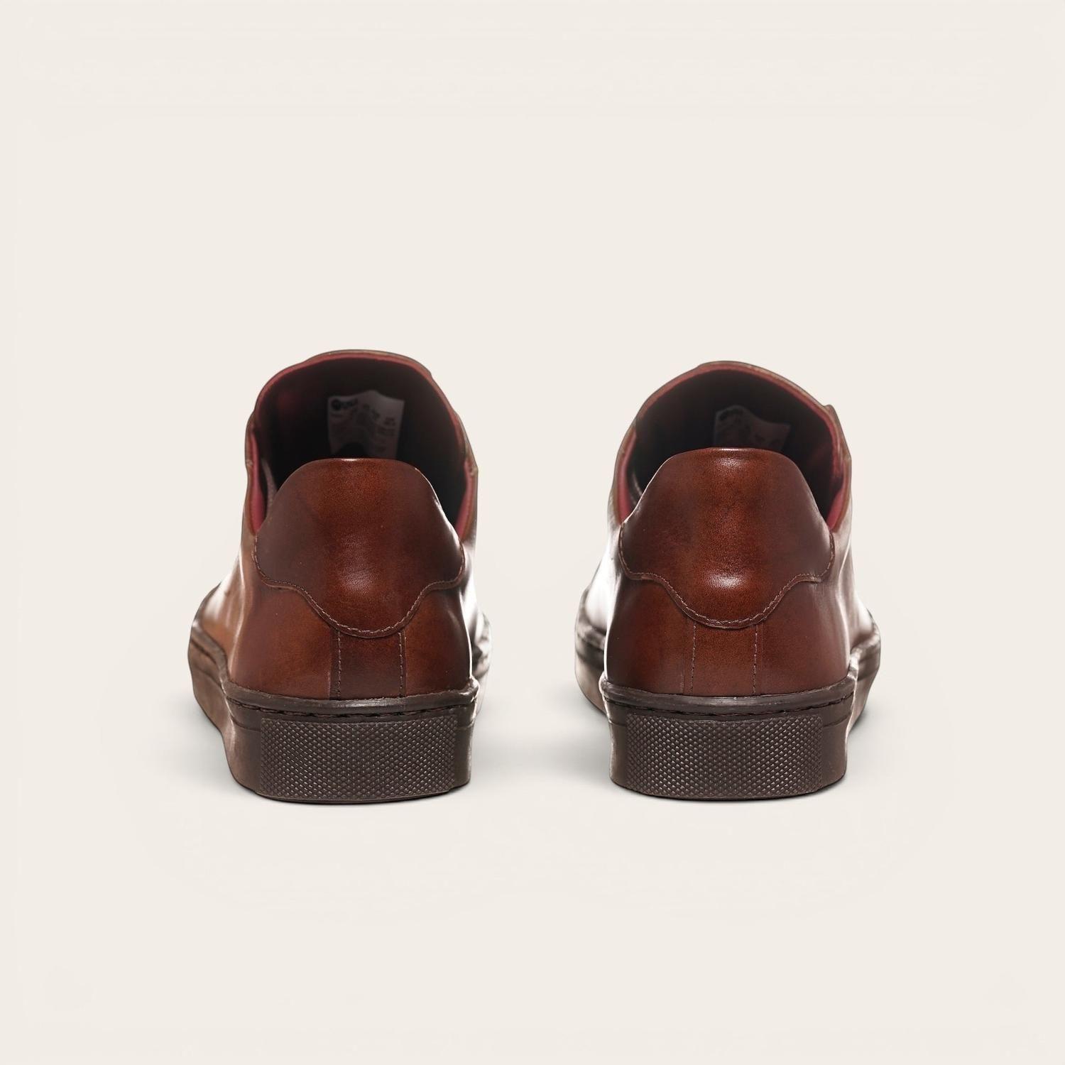Zapatilla de Cuero Original Tronador OLKI - Castaño/Chocolate-5