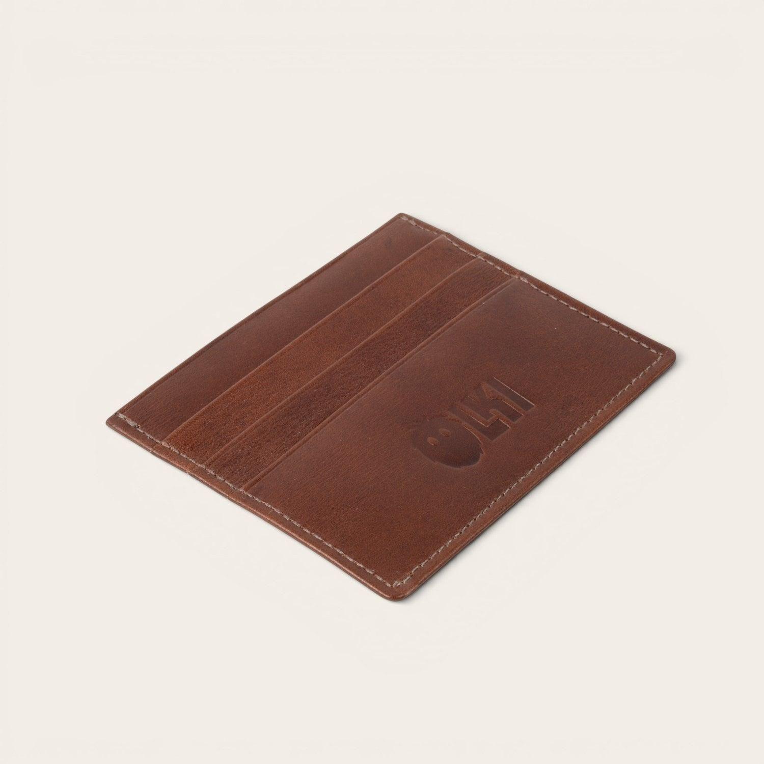 Billetera Tarjetero de Cuero OLKI Rapel - Castaño-1