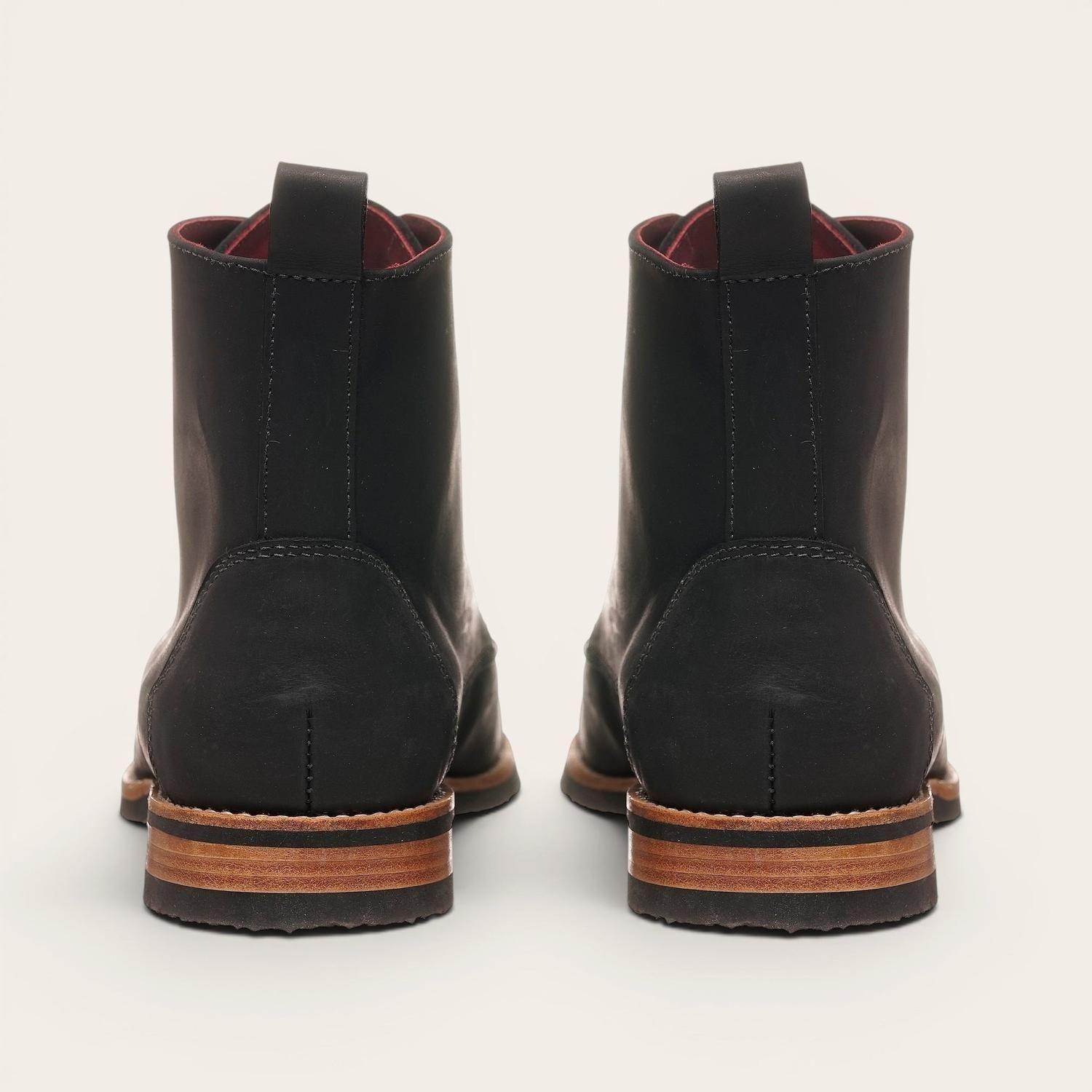 Botin de Cuero Cordones Hombre Osorno OLKI - Negro-4