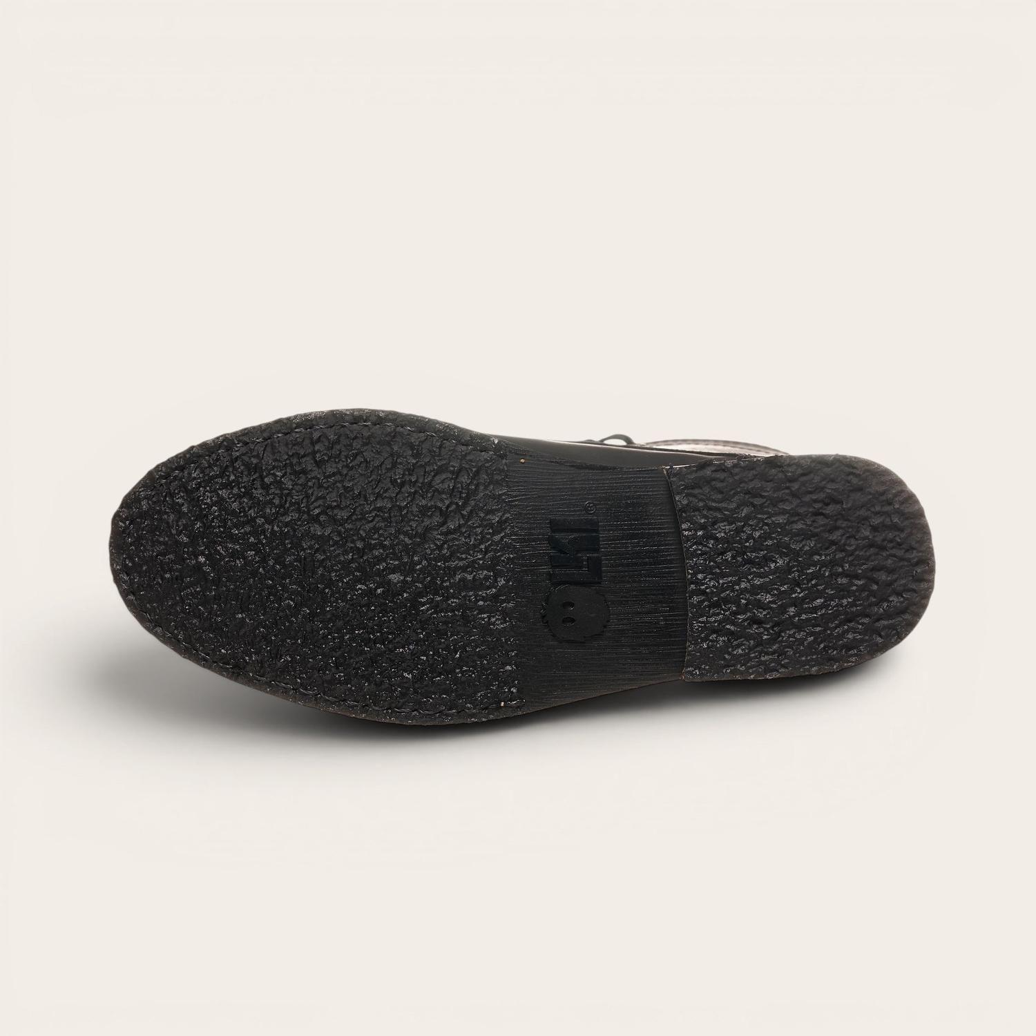 Botin de Cuero Cordones Hombre Osorno OLKI - Negro-5