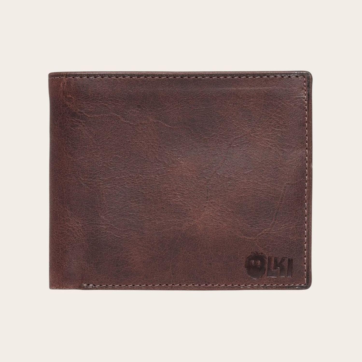 Billetera de Cuero OLKI Ñuble - Café Oscuro-0