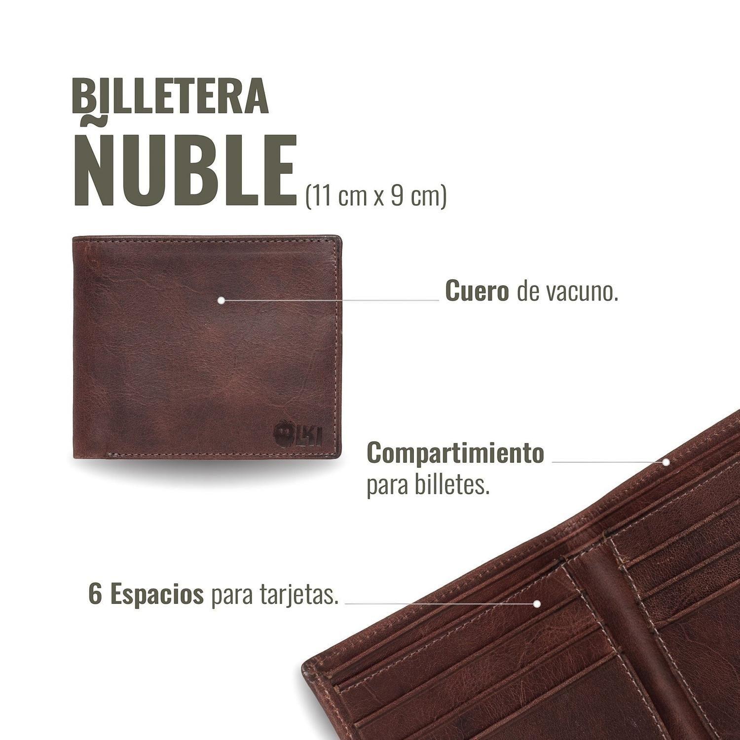 Billetera de Cuero OLKI Ñuble - Café Oscuro-5