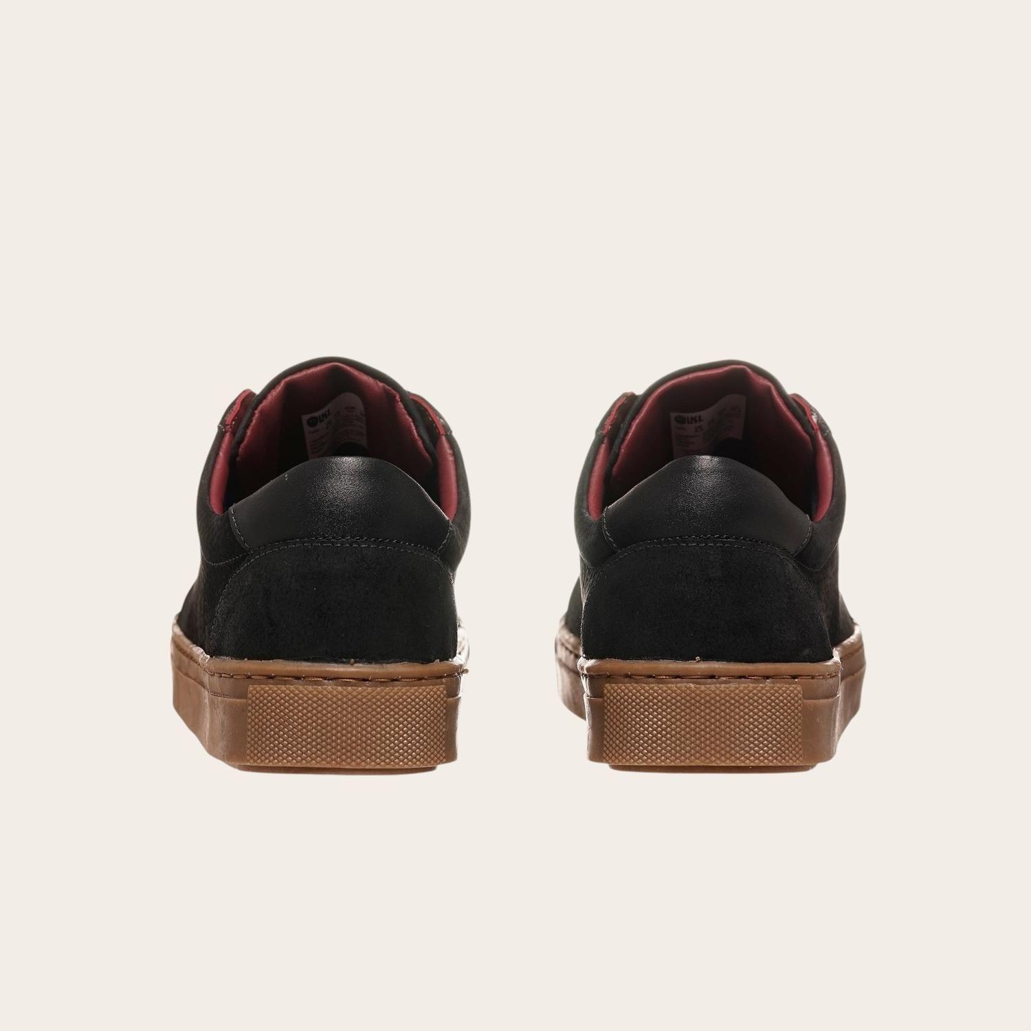 Zapatilla de Cuero Casual Aconcagua OLKI - Negro/Camel-5