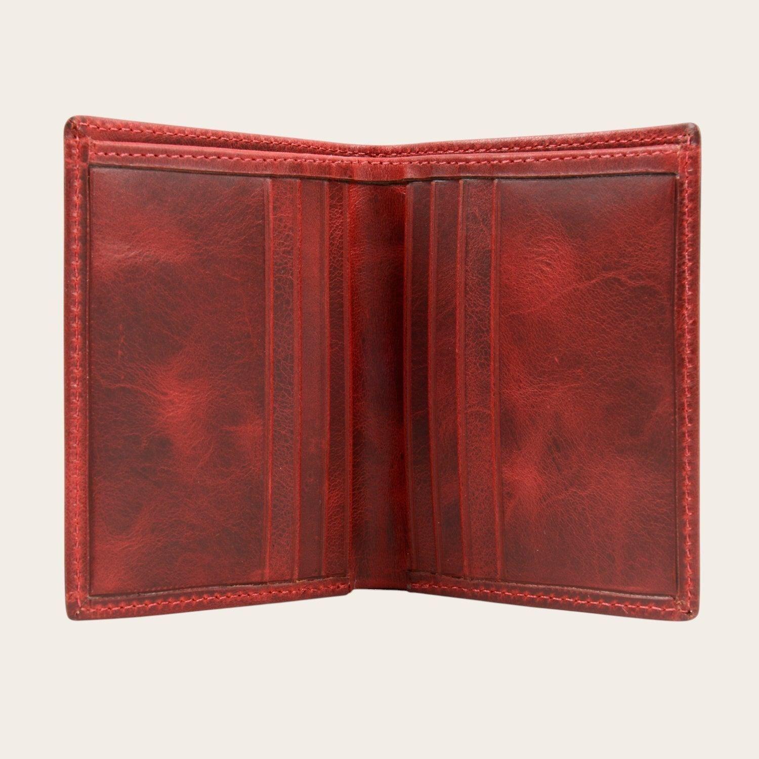 Billetera de Cuero SlimWallet OLKI Maule - Rojo-2
